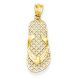 Mesh Flip flop Pendant 14k Gold K4918, MPN: K4918, 883957146522