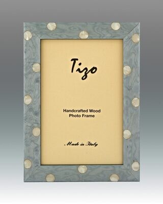 Tizo Cute Baby Blue Dots Wooden Picture Frame 4 x 6 Inch, MPN: PS20BBL-46,