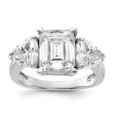 4 1/2ct. Three Stone G H I True Light Moissanite Engagement Ring 14k White Gold RM4450E-430-WMT, MP…