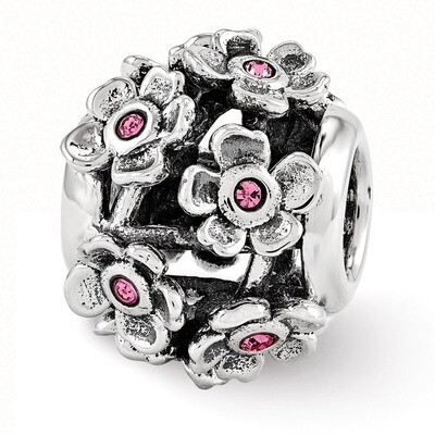 Swarovski Elements Blossoms Bead - Sterling Silver QRS3407, MPN: QRS3407, 886774963686