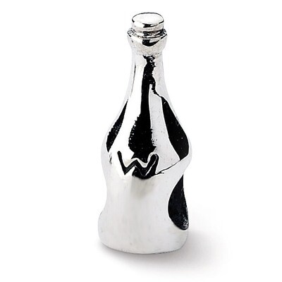 Wine Bottle Bead - Sterling Silver QRS1895, MPN: QRS1895, 883957310916