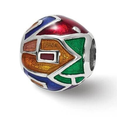 City Impressions Mexico Moasic Enamel Bead Sterling Silver QRS3949, MPN: QRS3949,