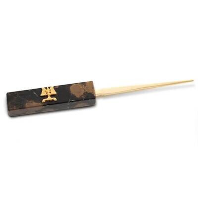 Legal Tiger Eye Marble with Gold-plated Letter Opener GM21443, MPN: GM21443, 797140380108