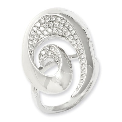 CZ Brilliant Embers Ring Sterling Silver QMP204-6