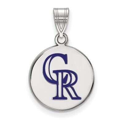 Colorado Rockies Medium Enamel Disc Pendant Sterling Silver SS018ROK, MPN: SS018ROK, 886774628493