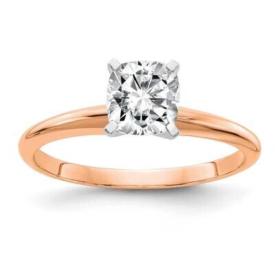 1ct. 6.0mm G H I True Light Cushion Moissanite Solitaire Ring 14k Rose Gold RGSH13C-12MT, MPN: RGSH…