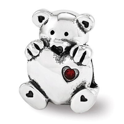 Teddy Bear Bead - Sterling Silver QRS3470, MPN: QRS3470, 886774964263