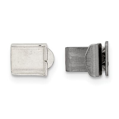 7.4 x 5.2mm Fold Over Tongue Box Clasp Sterling Silver SS3618, MPN: SS3618,