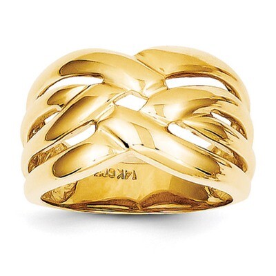High Polished Woven Dome Ring 14k Gold C2863, MPN: C2863, 191101626470