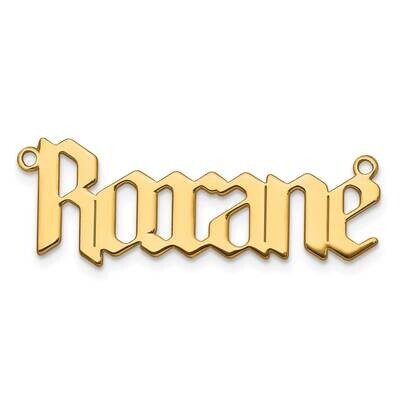 Polished New Gothic Tectura Font Name Plate 14k Gold XNA1298Y, MPN: XNA1298Y,