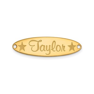Oval with Star Nameplate 10k Gold 10XNA94Y, MPN: 10XNA94Y, 886774566092