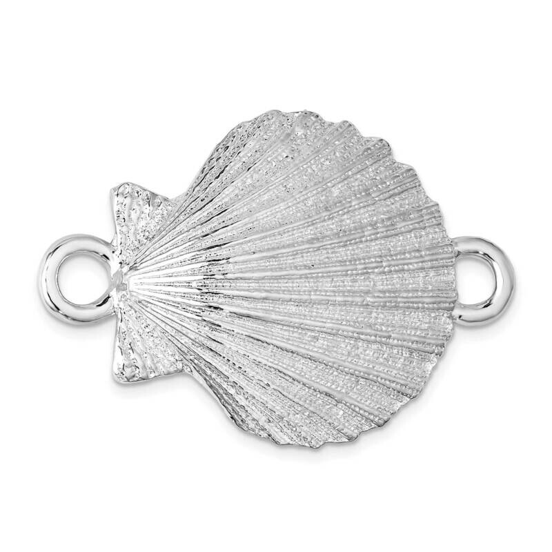 Scallop Shell Wire Connector Sterling Silver QP5406