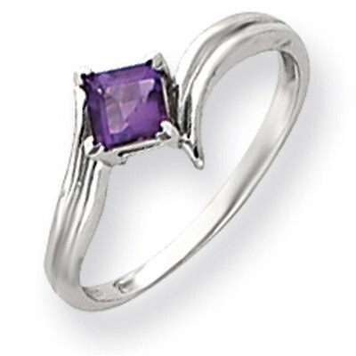 4mm Princess Cut Amethyst ring 14k White Gold Y4782AM, MPN: Y4782AM, 883957667058