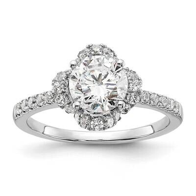 Si1/Si2, G H I, Round Semi-Mount Engagement Ring 14k White Gold Lab Grown Diamond RM7989E-150-WLG, …