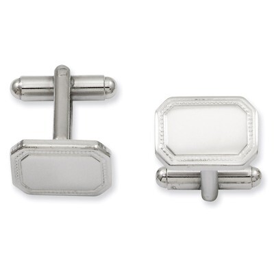 Polished Rectangle Cufflinks KW600, MPN: KW600,