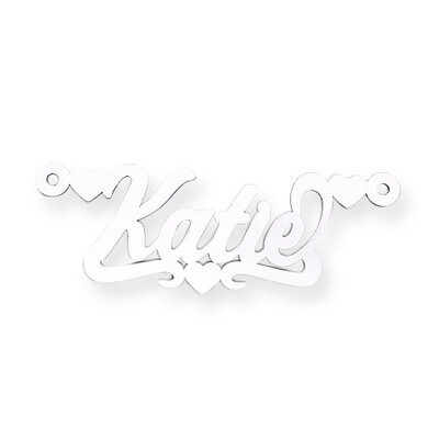0.013 Gauge Polished Nameplate Pendant 14k White Gold XNA142W, MPN: XNA142W, 883957970783