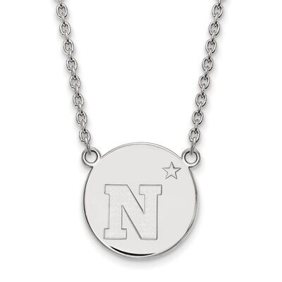 Navy Large Disc Pendant Sterling Silver SS018USN-18, MPN: SS018USN-18, 886774702476