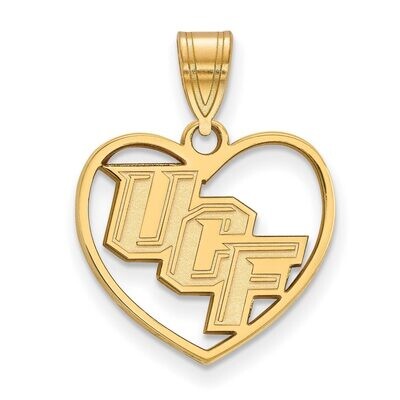 University of Central Florida Pendant in Heart Gold-plated Silver GP013UCF, MPN: GP013UCF, 88677491…