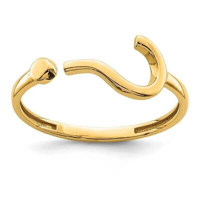 Question Mark Adjustable Ring 14k Gold R662, MPN: R662, 886774066530