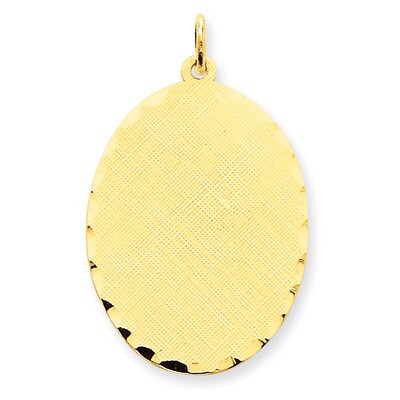 Patterned .018 Gauge Engravable Oval Disc Charm 14k Gold XM268/18, MPN: XM268/18, 883957416571