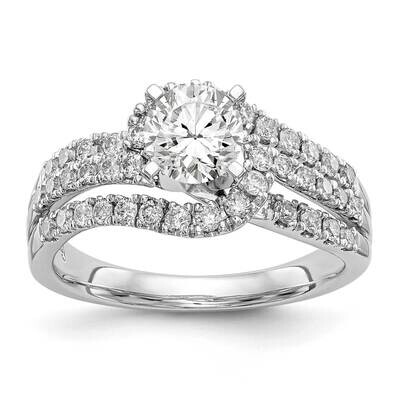 Diamond Vs/Si, D E F, Peg Set S/M By-Pass Engagement Ring 14k White Gold True Origin Lab Grown RM24…