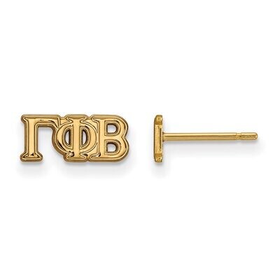 Gamma Phi Beta Extra Small Post Earrings Gold-plated Silver GP005GPB, MPN: GP005GPB, 886774900599