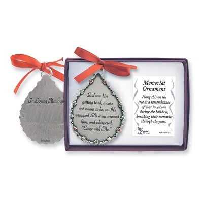 Memorial Teardrop Ornament - Him GM4174, MPN: GM4174, 785525236935