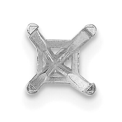Princess 4-Prong .10ct. Heavy Threaded Post Earring Mounting 14k White Gold WG2645, MPN: WG2645,