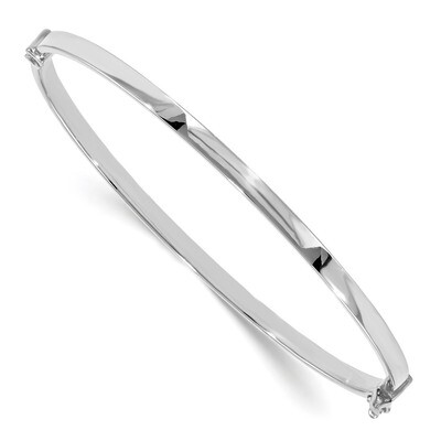 7 Inch Polished Hinged Bangle Bracelet 14k white Gold DB616, MPN: DB616, 191101626555