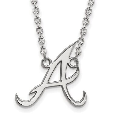 Atlanta Braves Large Pendant with Chain Necklace 10k White Gold 1W009BRA-18, MPN: 1W009BRA-18, 8867…
