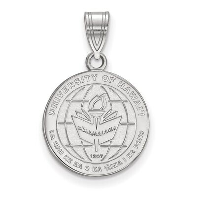 The University of Hawai&#39;i Medium Crest Pendant Sterling Silver SS014UHI, MPN: SS014UHI, 886774707358