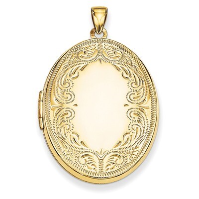 31Mm Oval Scroll Locket 14k Gold XL644, MPN: XL644, 191101192050