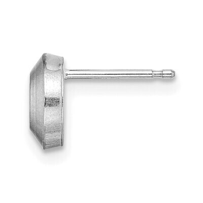 Round .05ct. Bezel Post Earring Mounting 14k White Gold WG355, MPN: WG355,