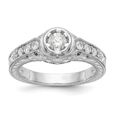 Diamond Semi-Mount Engagement Ring 14k White Gold RM2621E-025-WAA, MPN: RM2621E-025-WAA, RM2621E-02…