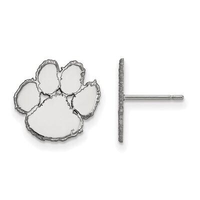 Clemson University Small Post Earring 10k White Gold 1W009CU, MPN: 1W009CU, 886774777375