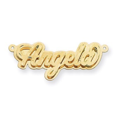 Diamond-cut 3D Nameplate 14k Gold Polished XNA246Y, MPN: XNA246Y, 191101542411