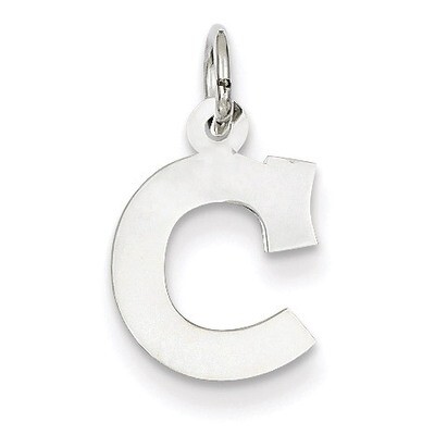 Small Block Initial C Charm 14k White Gold YC665C, MPN: YC665C, 883957972985