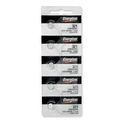 Energizer Watch Batteries Package of 5 WB321, MPN: WB321, 39800088840