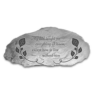 Dad Taught Me Pewter Finish Casted Metal Garden Stone GM24278, MPN: GM24278, 785525288347