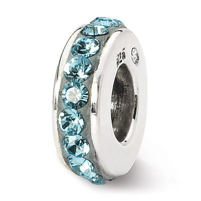 March Single Row Swarovski Elements Bead - Sterling Silver QRS1264MAR, MPN: QRS1264MAR, 883957302126