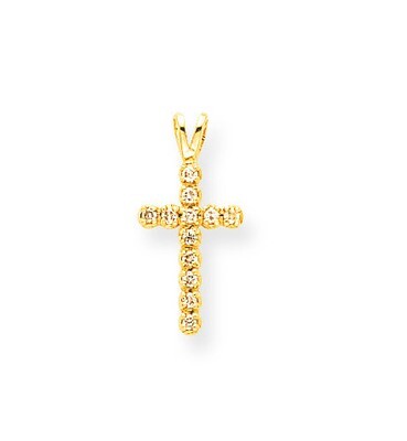 Diamond Latin Cross Pendant 14k Gold XP99AA, MPN: XP99AA, 883957212425