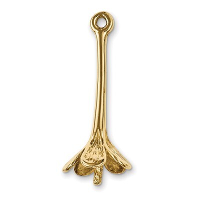 Pearl Cap Dangle Finding 14k Gold YG4882