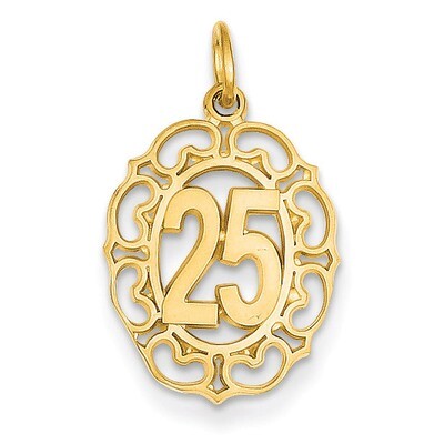 # 25 in Oval Pendant 14k Gold C983, MPN: C983, 886774960302