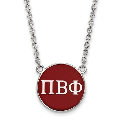 Pi Beta Phi Small Enameled Pendant with 18 Inch Chain Sterling Silver SS030PBP-18, MPN: SS030PBP-18…
