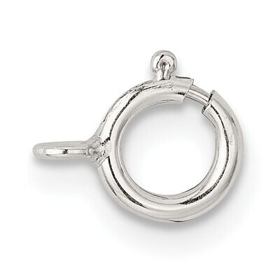 6.0mm Spring Ring with Closed Ring Clasp Sterling Silver SS3428, MPN: SS3428,