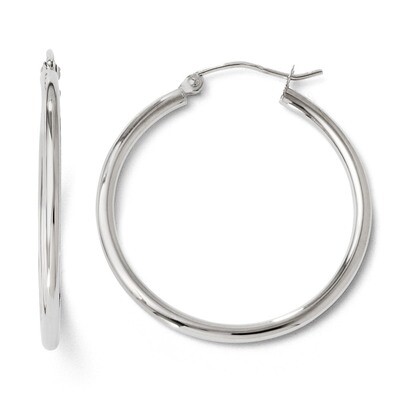 Leslie&#39;s Hoop Earrings - 14k White Gold HB-47W, MPN: 47W, 886774569246