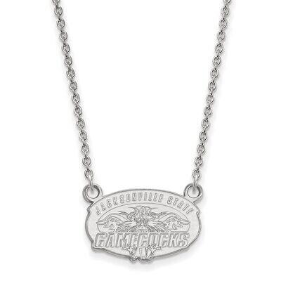 Jacksonville State University Small Pendant with Necklace Sterling Silver SS009JAC-18, MPN: SS009JA…