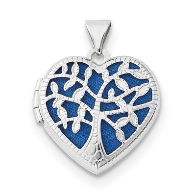 18mm Heart with Tree Locket 14k white Gold XL695, MPN: XL695, 191101079689