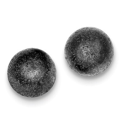 Black Rhodium Satin Finish Post Earrings Sterling Silver QE8580, MPN: QE8580, 883957540245