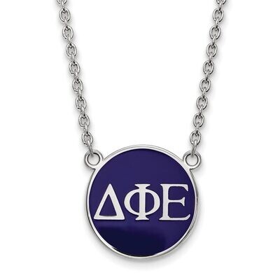 Delta Phi Epsilon Small Enameled Pendant with 18 Inch Chain Sterling Silver SS030DPH-18, MPN: SS030…